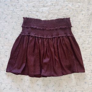 maroon mini skirt/shorts